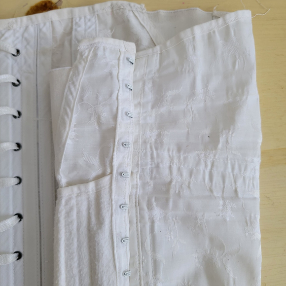 Vintage Sears Fan Corsette Gorgeous Lace Up Waist Trainer Support Cosplay - Picture 10 of 16